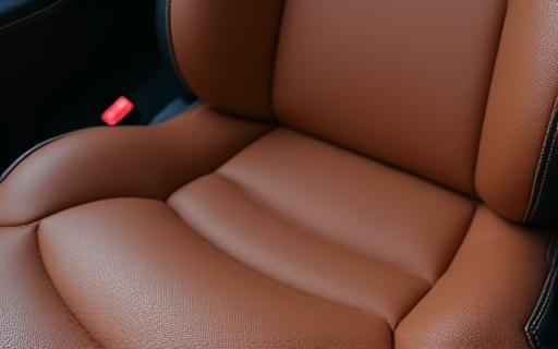 クリーニングされ、美しく仕上げられた高級車のレザーシート